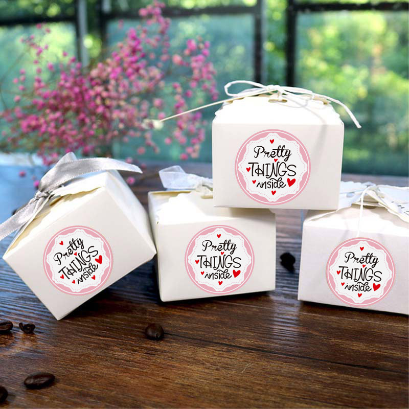 1 ROLL [ISI 500PCS] Sticker Label Thank You 2.5 CM Stiker Dekorasi Segel Kemasan Makanan Tulisan Thankyou Ty For Your Order I Stiker Karakter Packing Kue Pretty Things Inside Terimakasih Terima Kasih