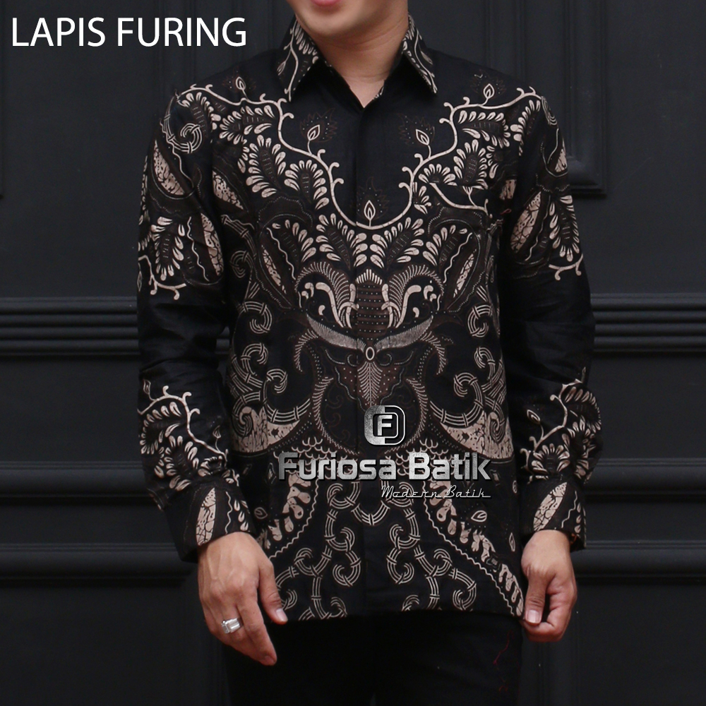 FURIOSA BATIK LAPIS FURING MERAKOREN Kemeja Batik Pria Full Furing Bahan Katun Halus Primisima