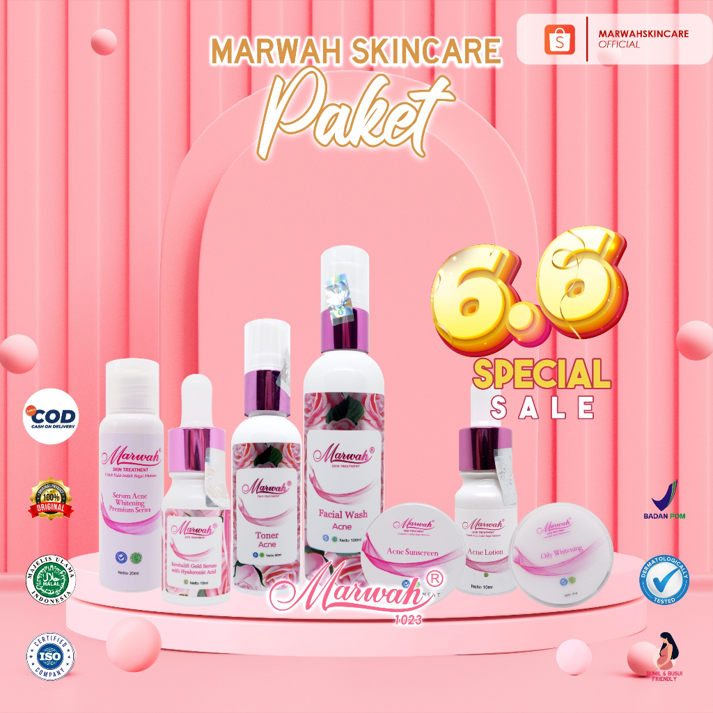 Marwah Skincare Paket Kecantikan BPOM Solusi Kecantikan &amp; Perawatan Semua Jenis Kulit