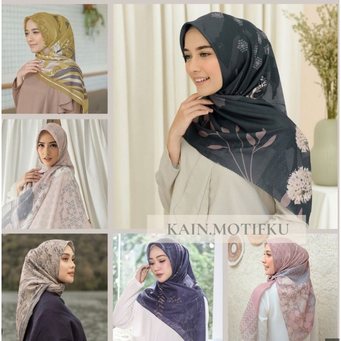 Hijab Segi Empat Voal Motif