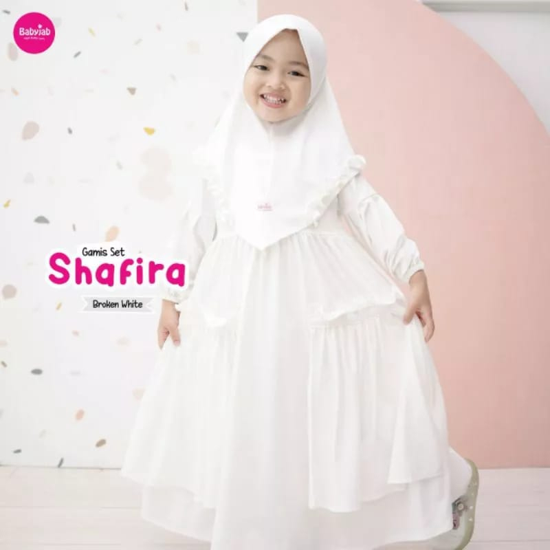 Zalika Syari Baju Muslim Anak Perempuan/ Gamis Syari Anak Usia 2-7 Tahun/ Gamis Anak Tanggung Shafira