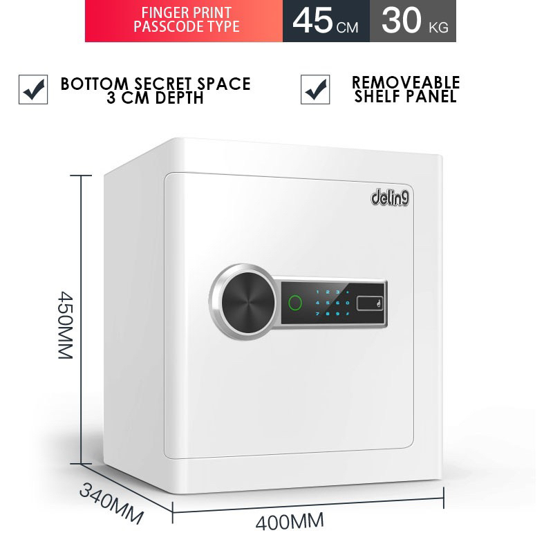 Safe Deposit Box Safety Box Brankas Finger Print Passcode
