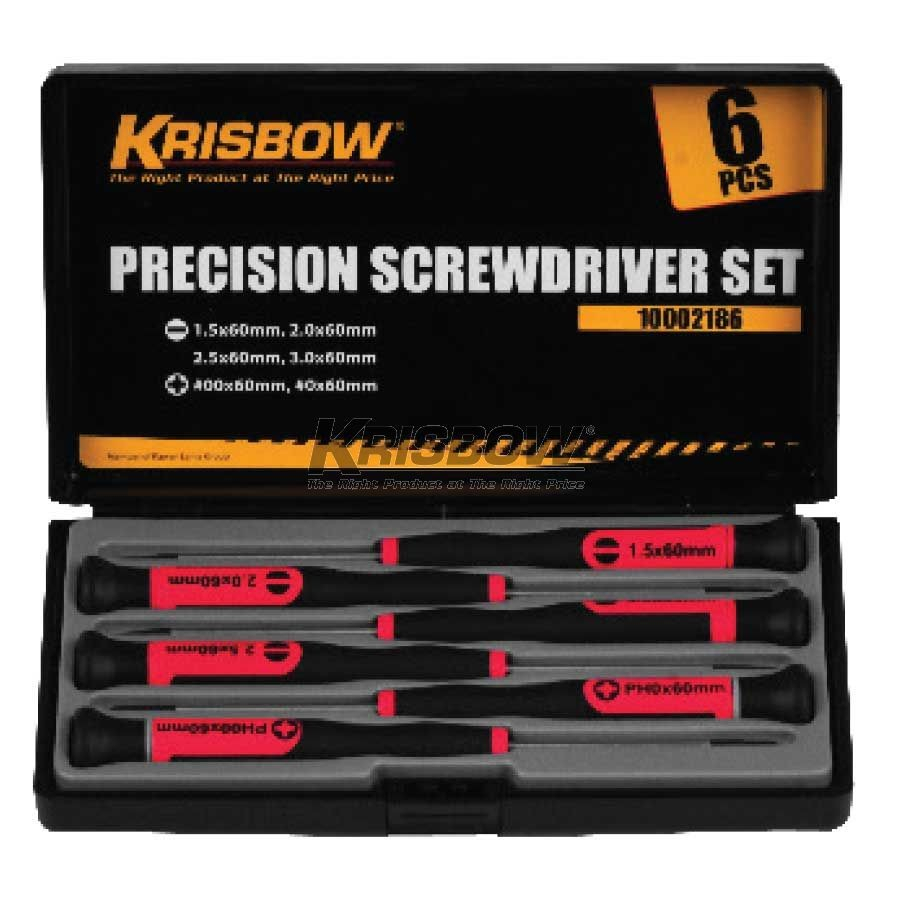 KRISBOW PRECISION SCREWDRIVER SET 6PC LPPSS6