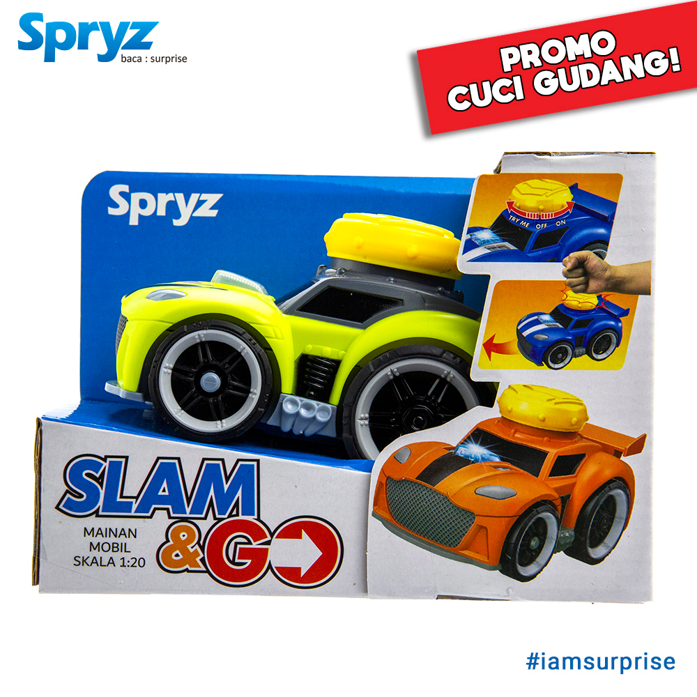 Spryz Slam &amp; Go 1:20 Mainan Mobil