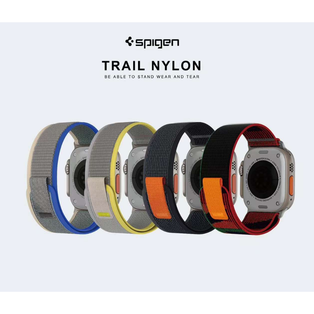 SPIGEN ULTRA TRAIL LOOP NYLON 2TONE STRAP IWATCH WOVEN VELCRO IWATCH SE 1 2 3 4 5 6 7 8 ULTRA SE STRAP IWATCH