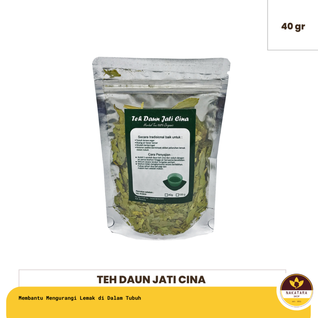 

DAUN TEH JATI CINA KEMASAN 40 GRAM