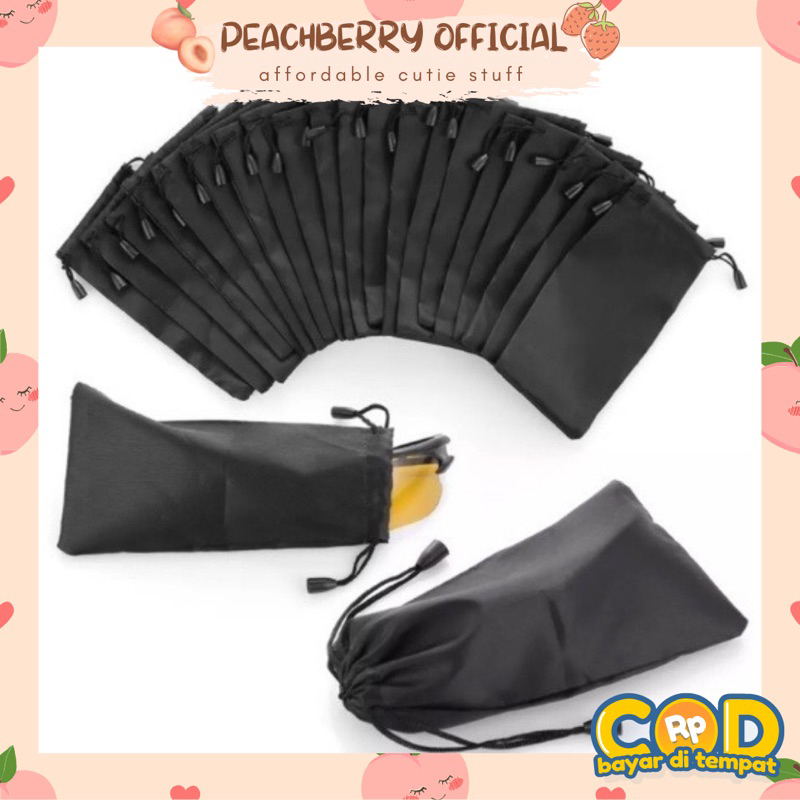 Sarung Tempat Kacamata Kain Serut / Wadah Kacamata / Pouch Kacamata Hitam / Sarung Kacamata Portabel