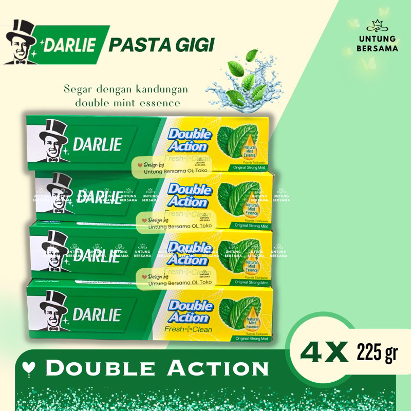 ❤️UB❤️(4 PCS) DARLIE PASTA GIGI DOUBLE MINT 225 gram isi 4PCS