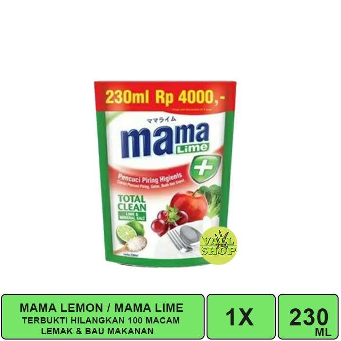 VS - MAMA LIME 230 ML SABUN PENCUCI PIRING, GELAS, BUAH DAN SAYUR