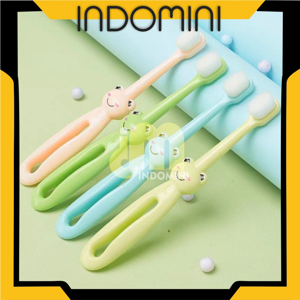 INDOMINI Sikat Gigi Anak / Sikat Gigi Bayi Karakter Katak 2-10 Tahun R849 DUP