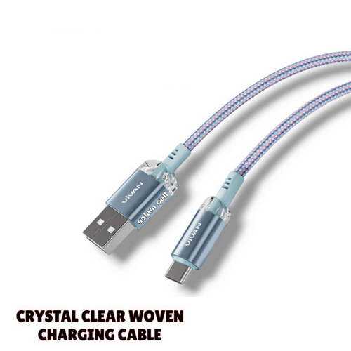 Vivan VXC100S Kabel Data Charger Crystal Clear QC 3.0