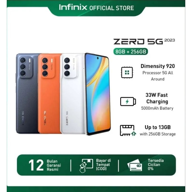 INFINIX ZERO 5G 2023 8/256 GB GARANSI RESMI