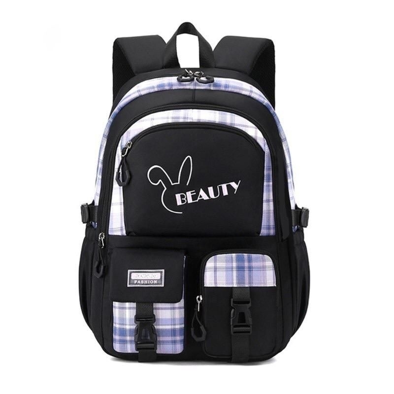 COD Tas Ransel Anak Perempuan Free Botol Minum Mantel Tas Jam Tangan Sport Plus Gantungan Bunga Tas Ransel SMP/SMA Terbaru Beauty Kapasitas Besar