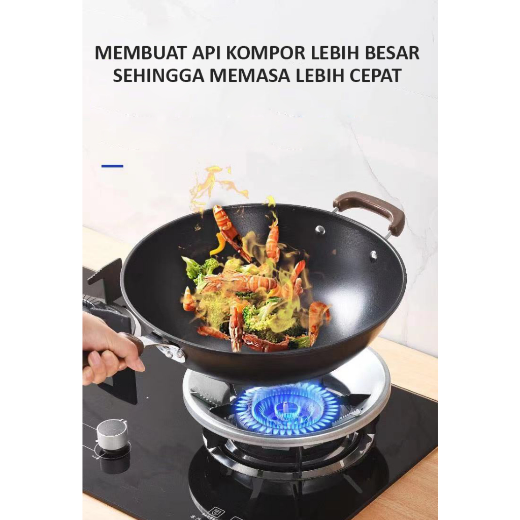 Beauty Jaya - Alas Tatakan Kompor Gas Stainless Anti Angin dan Anti Slip / Tatakan Pelindung Kompor Gas Penghemat Kompor