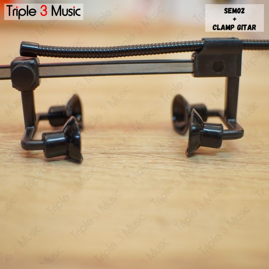 Mic Gitar Akustik wireless Seruni SEM 02 Bundle Gitar clamp SGA01