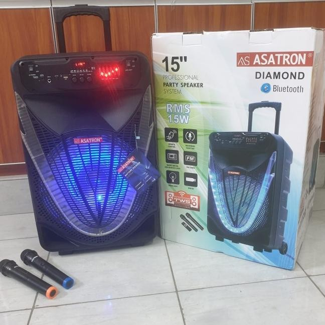 ASATRON SPEAKER PORTABLE 15 INCH DIAMOND SPEAKER ASATRON DIAMOND