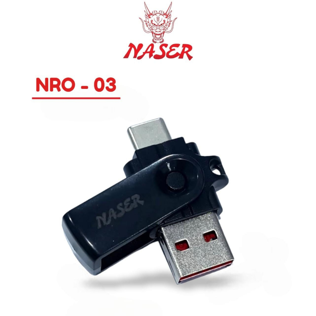 NASER OTG TYPE C PUTAR  NRO-03/ ADAPTER CONVERTER TYPE C USB PUTAR NASER