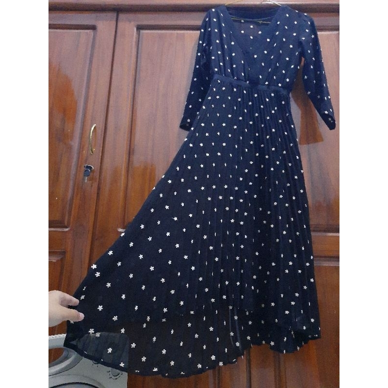 Long Dress Plisket Korean Style