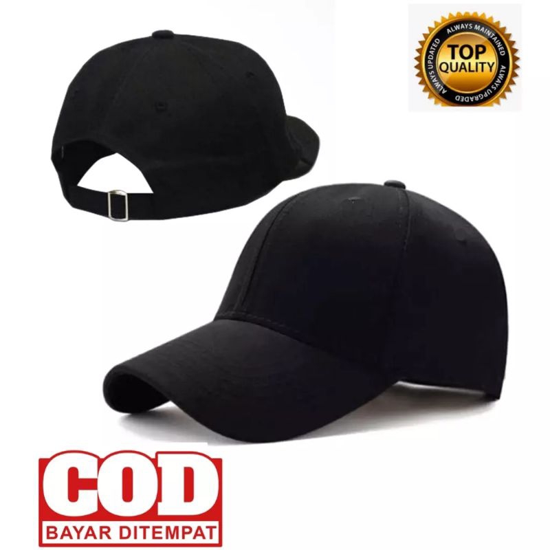 topi baseball polos hitam berbagai macam jenis motif pas untuk pria maupun wanita model terbaru keki