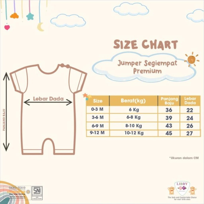 [Ready BOY &amp; GIRL] LIBBY PREMIUM Romper (Jumper) Segiempat