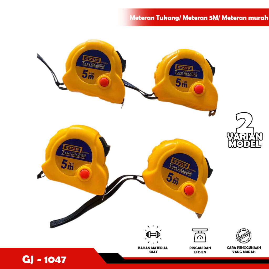 CUCI GUDANG Meteran 5M TAPE MEANSURE TOOLS-yosinogawa