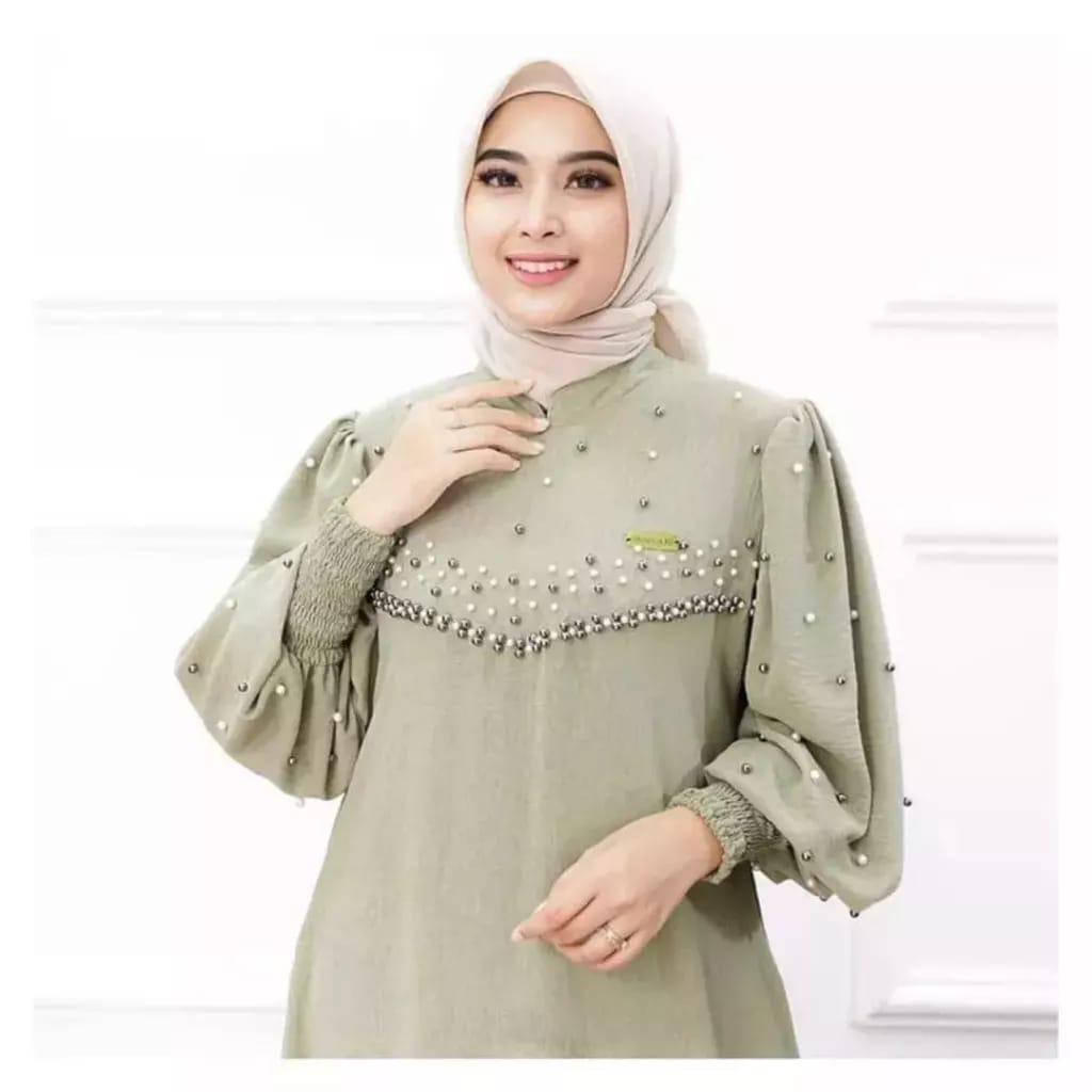 Vioni Dress Crinkle Airflow Premium Gamis Pesta Mewah Elegan Aplikasi Mutiara Baju kondangan Wanita Kekinian Firlya Maxy Dress