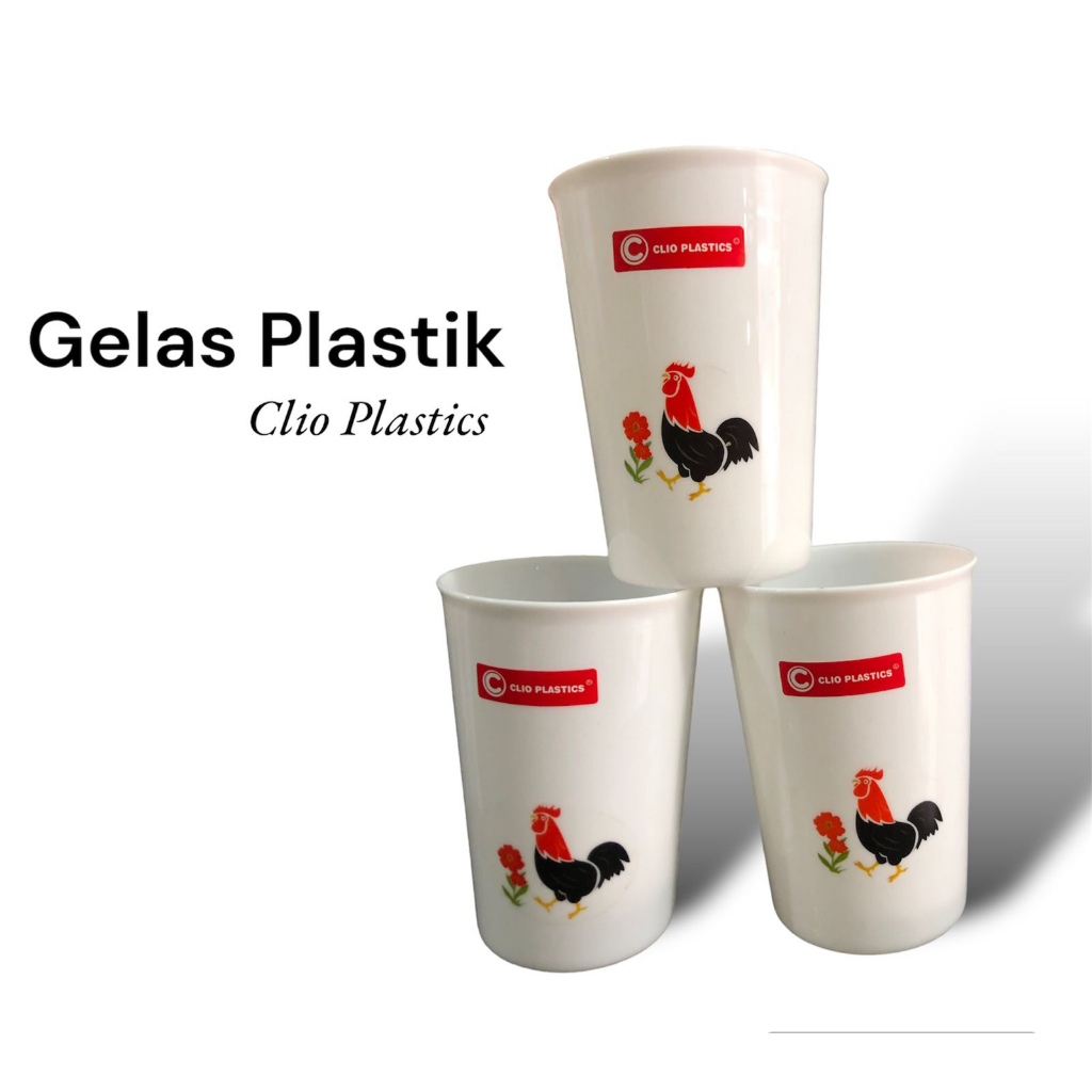 GELAS / CANGKIR PLASTIK AYAM JAGO CLIO PLASTICS