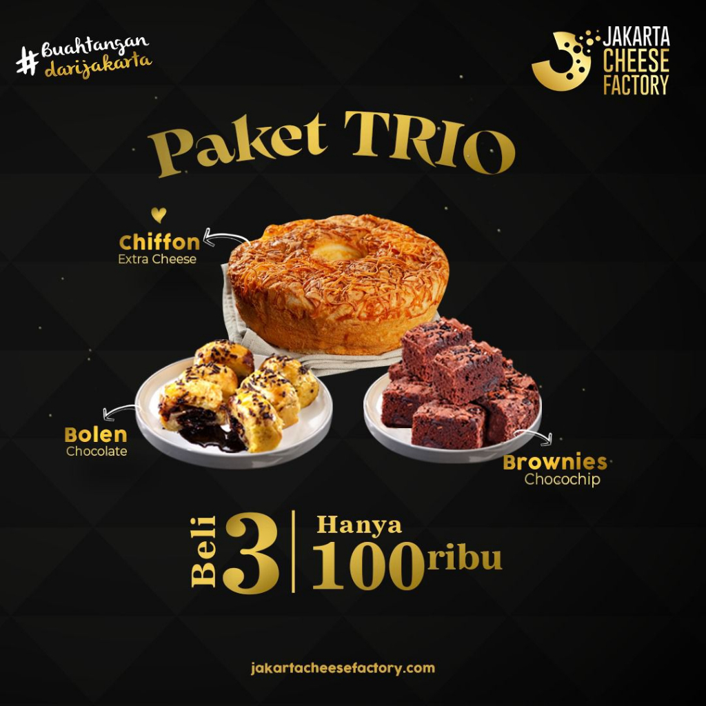 

Paket Trio Jakarta Cheese Factory