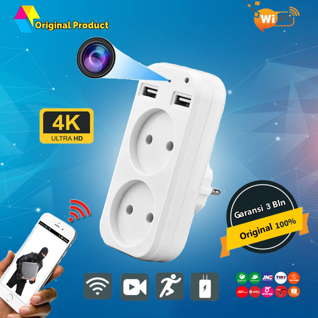 Kamera Unik / Spy Cam / Spy camera 4K / Colokan Listrik Kamera / Kamera Mini Colokan Listrik