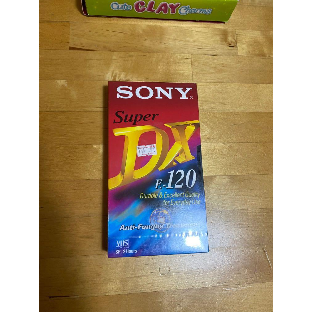 Kaset Video VHS Sony Super DX E-120 Video Blank Tape Cassete E-120DXF1