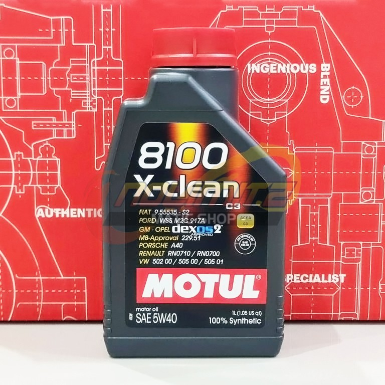 Oli Motul 8100 X-Clean 5W40 1L