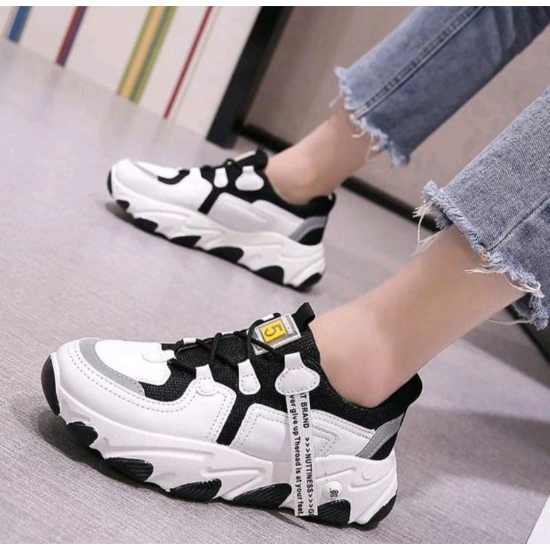 A06 [COD] RY12 Sneakers Tali Bernapas Sepatu Sneakers Wanita