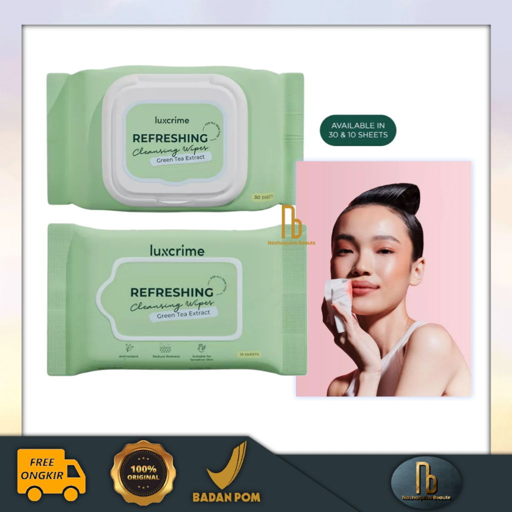 Luxcrime Refreshing Cleansing Wipes - Tisu Pembersih Makeup