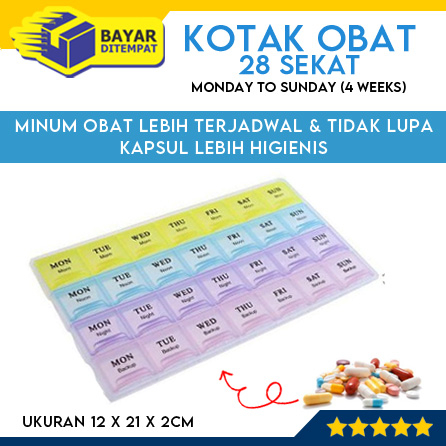 Kotak Obat Vitamin 28 Sekat Hari