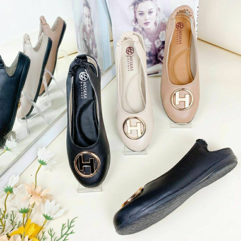 Sepatu Kulit Asli Flatshoes Wanita