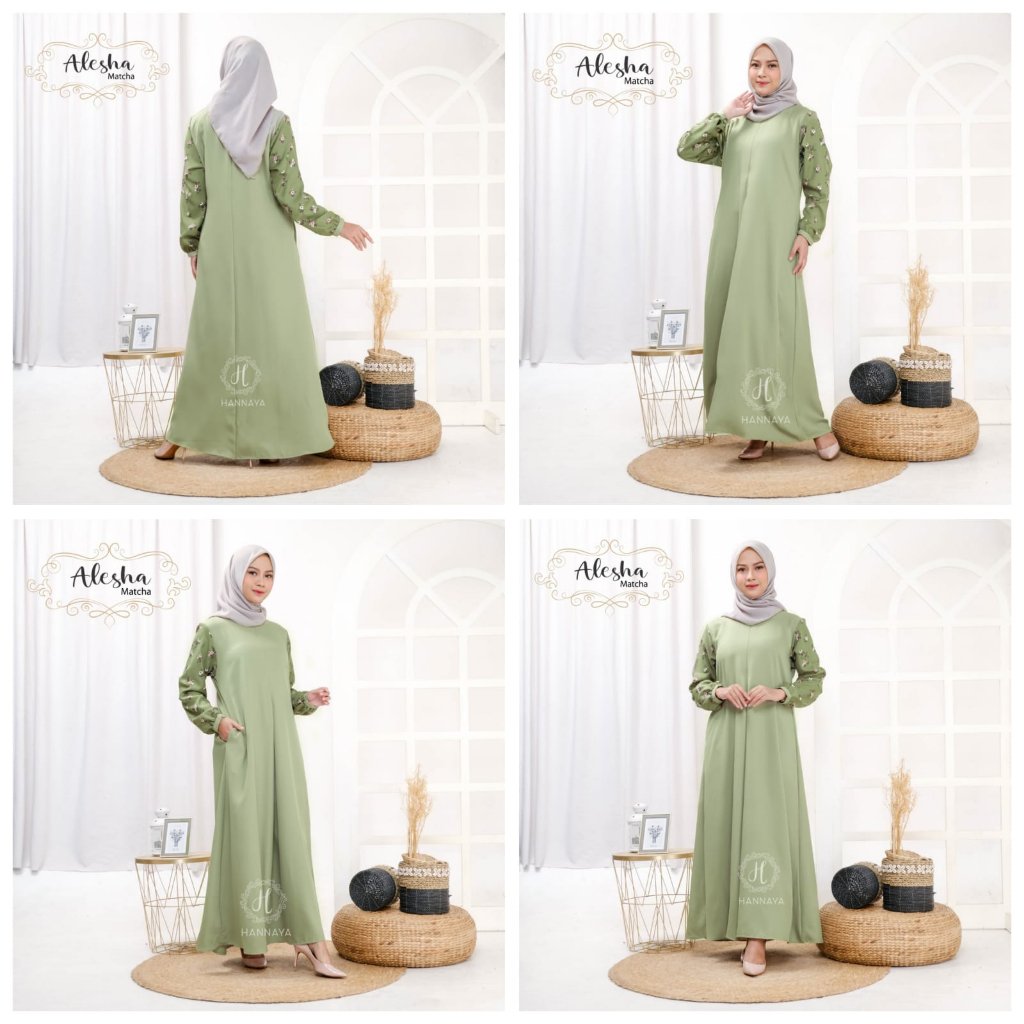 GAMIS TERBARU ALESHA DRESS BY HANNAYA