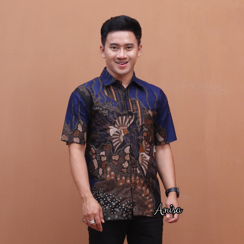 kemeja motif batik pria lengan pendek - kemeja batik pria - baju batik pria - hem batik pria - hem batik kantor motif terbaru 2023