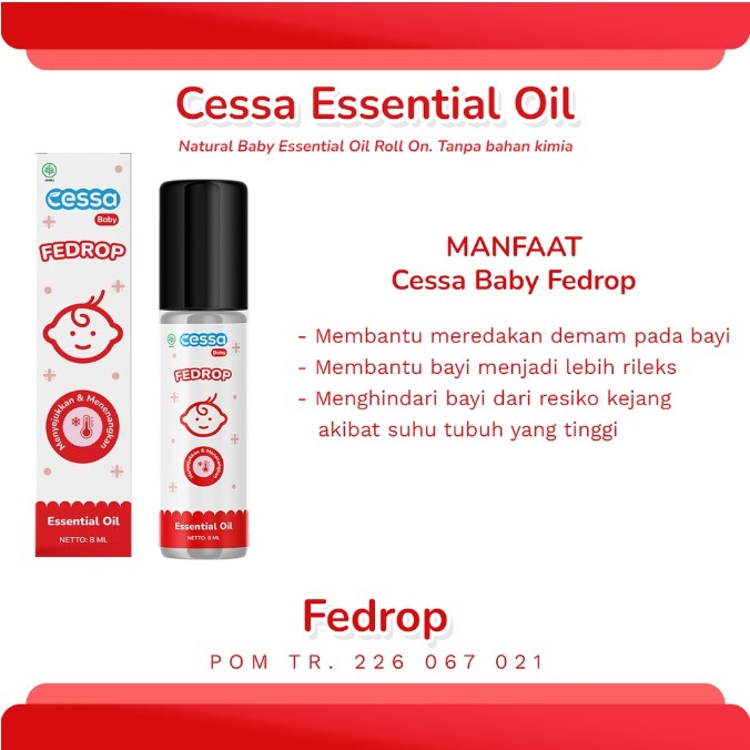 [BPOM] CESSA BABY Essential Oil 0-3 Tahun 8ml / Fever Drop Cough Flu Bugs Away Immune Booster / MYMOM