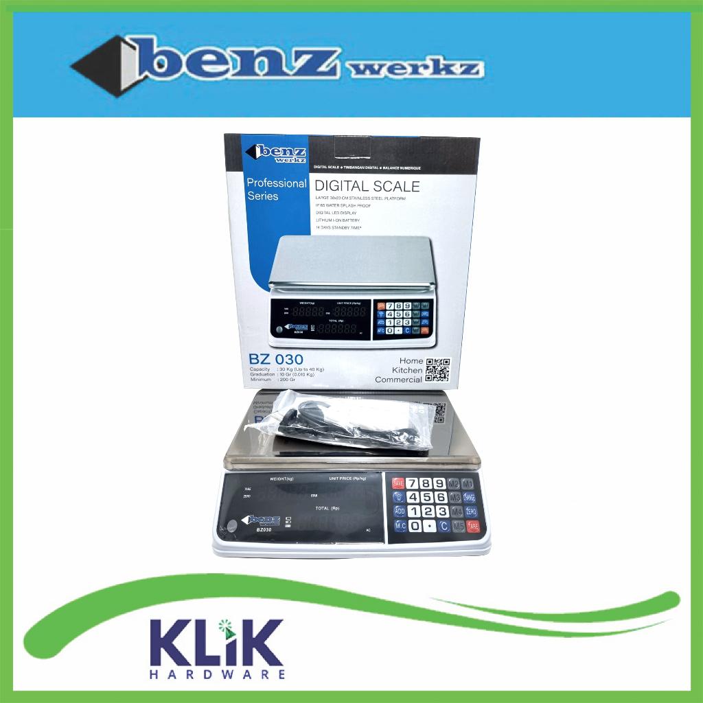 Benz BZ-032 Timbangan Duduk Digital Scale 40 Kg Buah Sayur Laundry Sembako