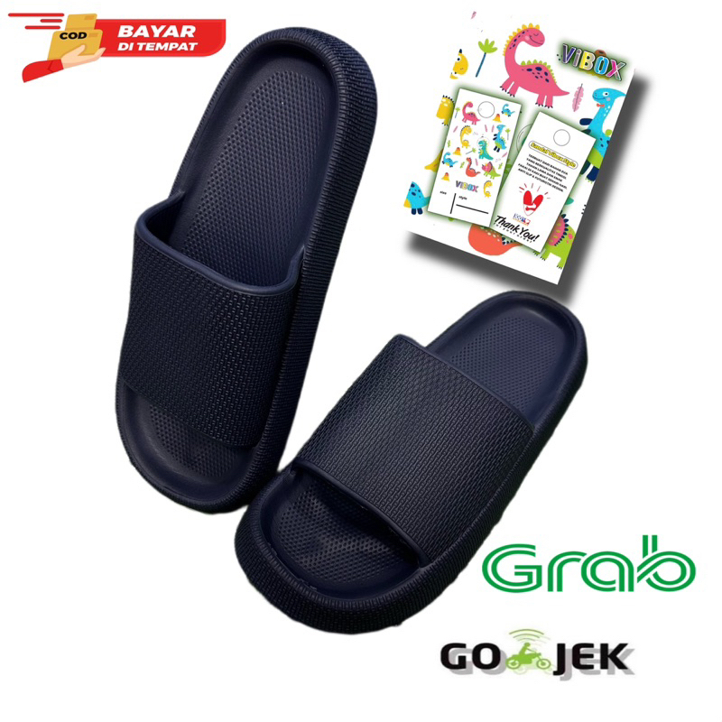 SANDAL PRIA SLOP UNISEX 4,0 ANTI SLIP/ANTI LICIN/988 Sandal Slop Full Karet Pria Uk 40-44 Sendal Rumah Laki Laki Eva Empuk PROMO