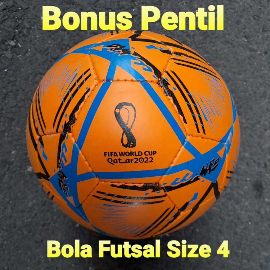 BOLA FUTSAL SIZE 4 / BOLA FUTSAL ANAK / BOLA MURAH BONUS PENTIL DAN JARING