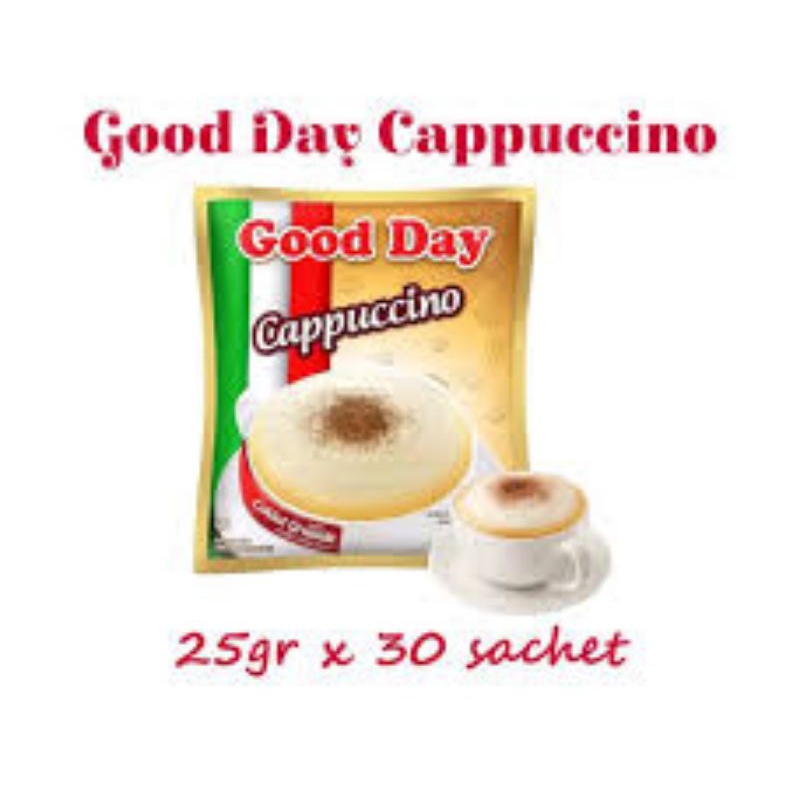 

kopi good day cappuccino bag isi 30 sachet x 25gr 25 gr