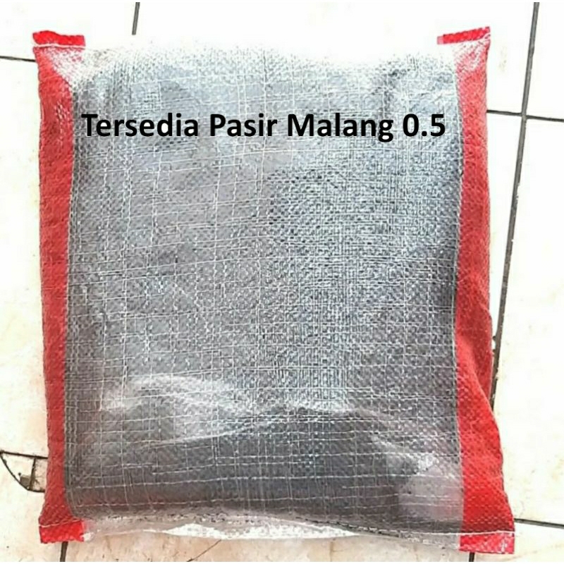 Pasir Malang halus/kasar, hitam/merah 1 karung