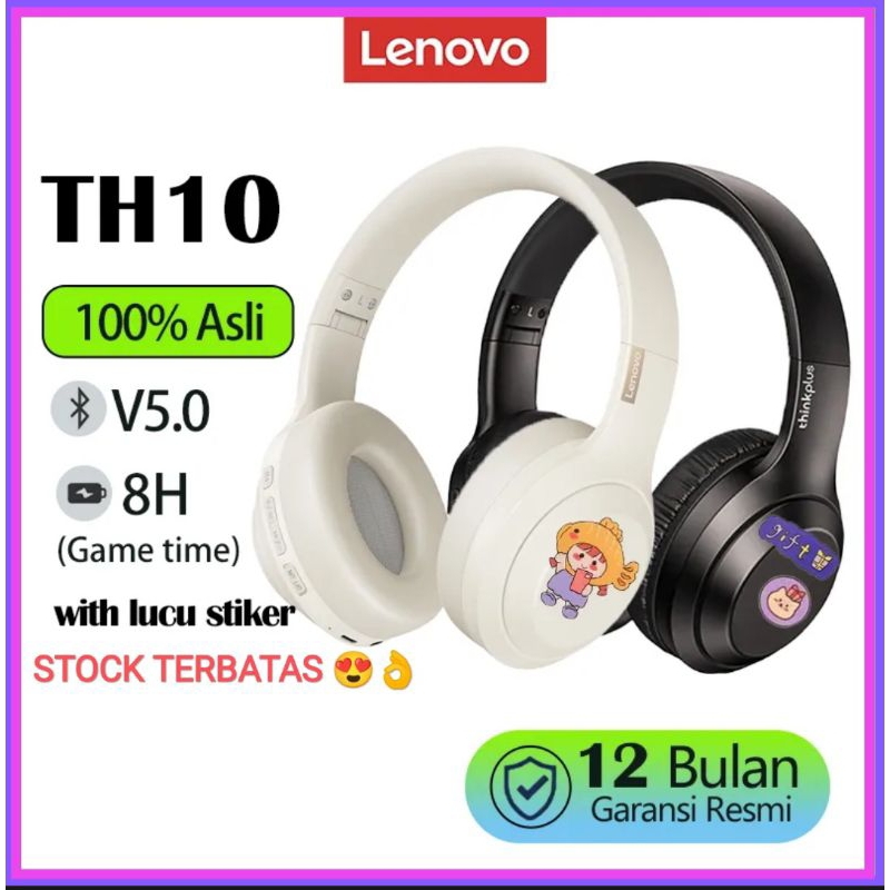 LENOVO TH10 HEADPHONE WIRELESS HEADSET BLUETOOTH