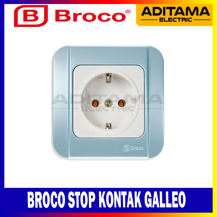 STOP KONTAK BROCO GALLEO BIRU G151/ BROCO STOP KONTAK GALLEO BLUE