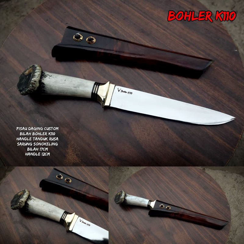 Bohler K110 pisau daging custom