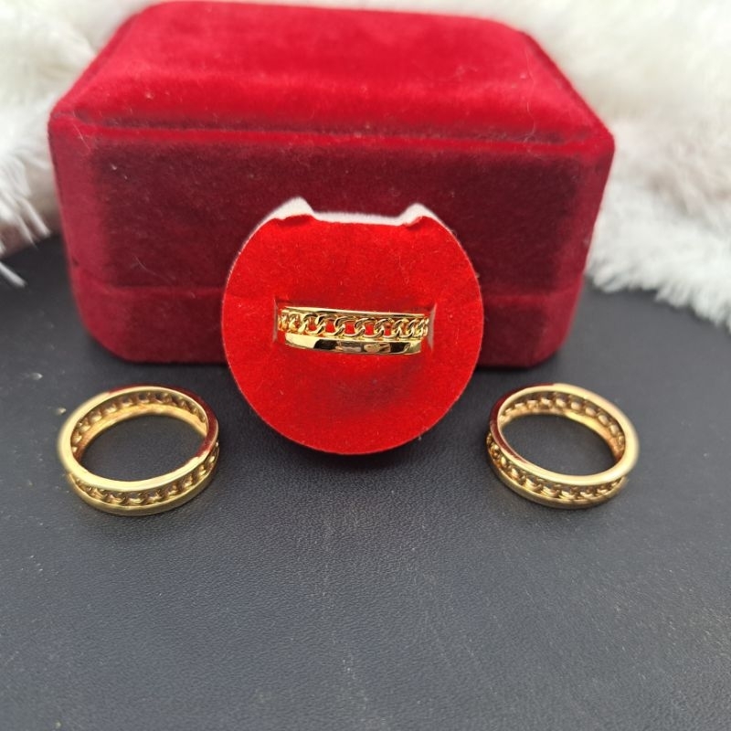 Cincin Rante lapis emas xuping anti karat