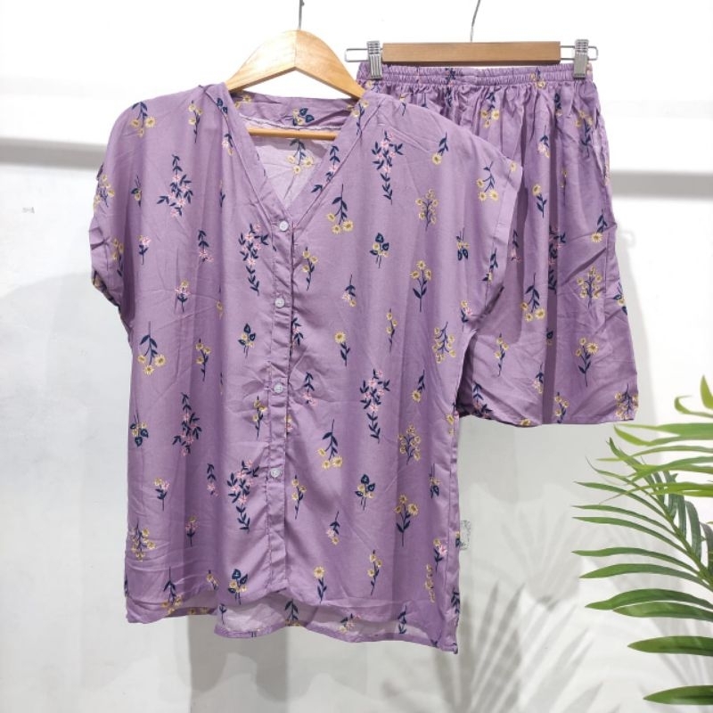 PIYAMA JUMBO BERKANCING VNEX CELANA PENDEK