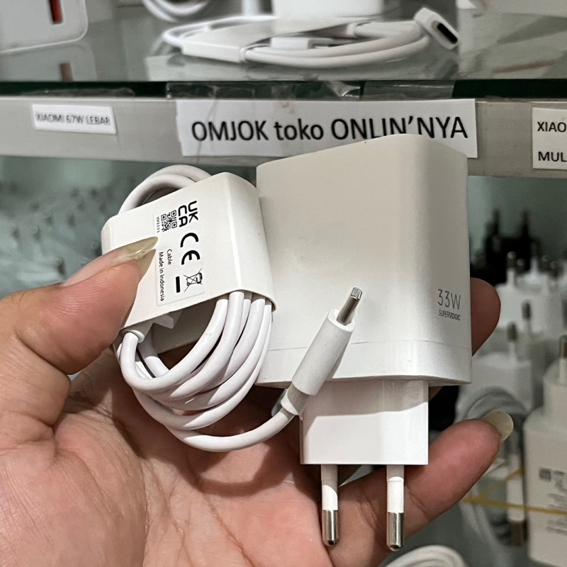 Charger Copotan Realme C55 33W Original bawaan hp 1000%