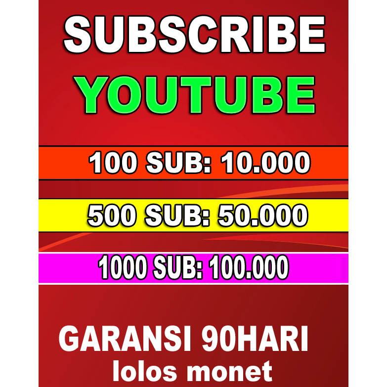 JASA TAMBAH SUBSCRIBE YOUTUBE MURAH
